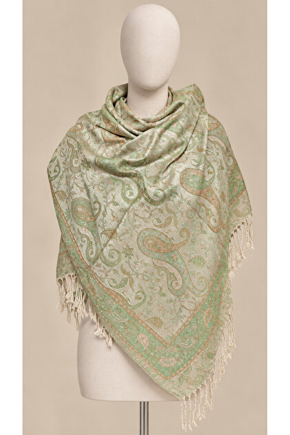Kadın Etnik Desen Pashmina Omuz Ve Baş Şalı