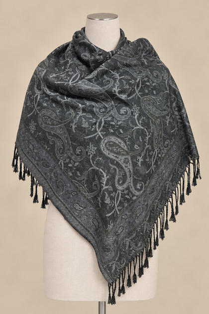 Kadın Etnik Desen Pashmina Omuz Ve Baş Şalı