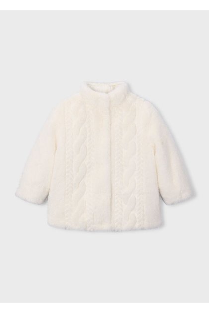 Cream Girl's Fur Coat 4415