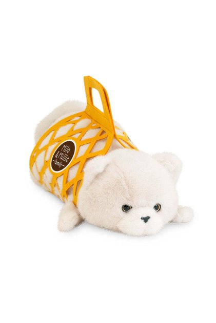 Milo - Pisoiul Alb de Plus Premium, Orange Toys, ultra pufos, cadou geanta galbena, 56 cm