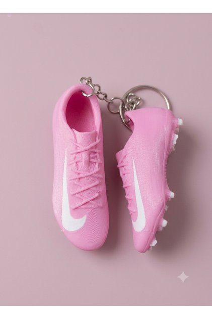 3D Pink Football Boot Design Keychain – Special Gift for Football Lovers, Bag Accessory (Large Size)
