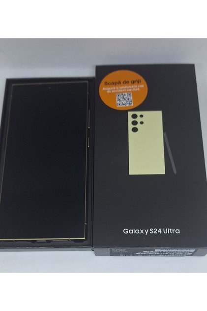 Κινητό τηλέφωνο Galaxy S24 Ultra, Διπλή SIM, 12GB RAM, 256GB, 5G, Κίτρινο Τιτάνιο/telefon expus