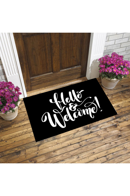 Welcome Written, Decorative Felt Base Non-Slip Door Mat 40X60Cm