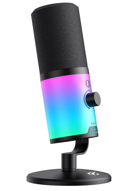 Gamenote GK73 RGB Dinamik Oyuncu Mikrofonu - Type-C XLR 3.5mm Yayıncı Kayıt Mikrofonu