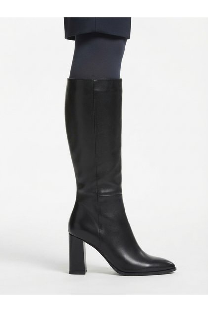 Genuine Leather Zippered Boots Women's Shoes