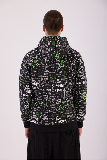Men's Graffiti Patterned Sweatshirt