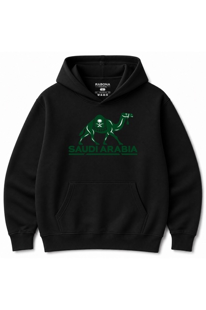 Saudi Desert Crest Camel Graphic Hoodie