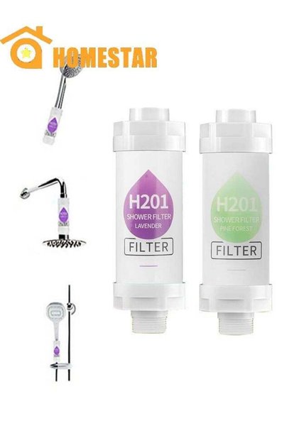 2 Packs Vitamin C shower filter, Filters Contaminants like Free Chlorine, shower filters to remove