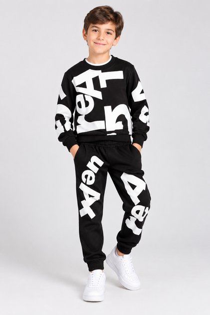 Written 2 İp Erkek Çocuk Style Tracksuit Set