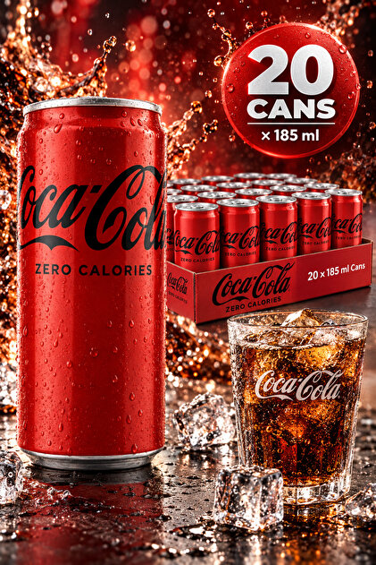 Zero 185 ml, bax 20 doze, Zero Zahăr, bautura racoritoare carbogazoasa