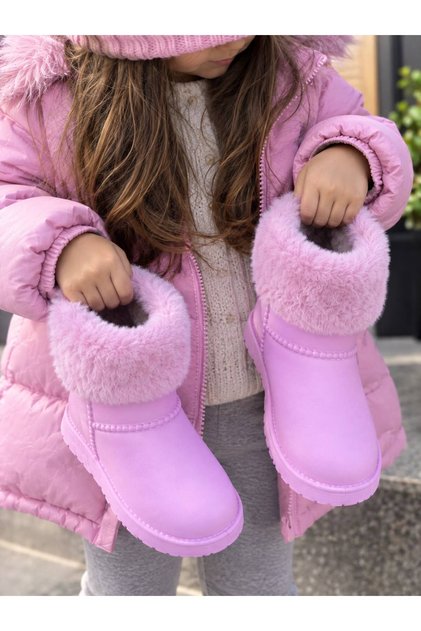 Koko Waterproof Non-Slip Girls' Eva Rain Snow Boots with Fur Inside