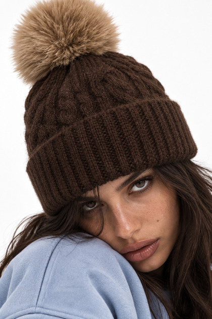 Scarlet Pompon Beret