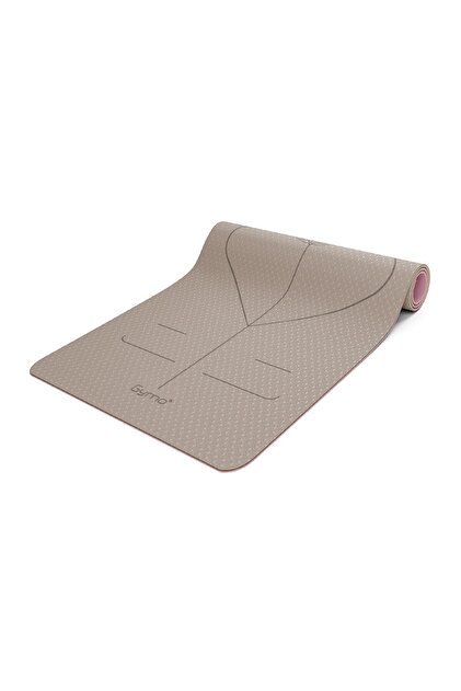 Pro Series Hizalamalı 6mm TPE Yoga Matı Pilates Minderi 183x66mm Toprak