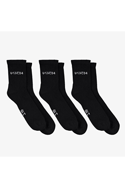 Classic 3'lü Unisex Siyah Çorap