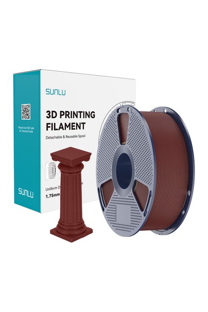 Filament PLA de mare viteză, cu aspect de marmură (roșu cărămiziu)