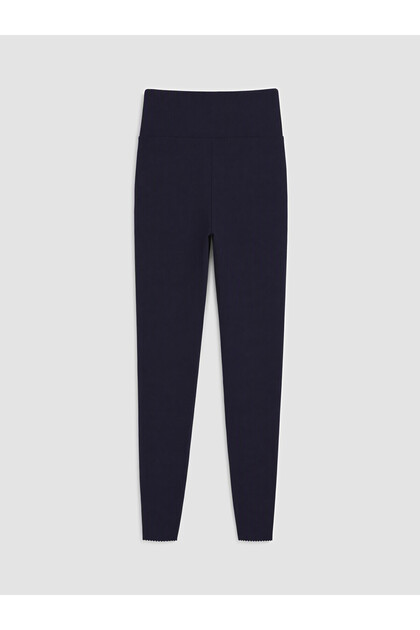 Alita City Farkıyla Koor Sport Navy Blue Interlock Plain Super Skinny & Extra Narrow Women's Sports Leggings