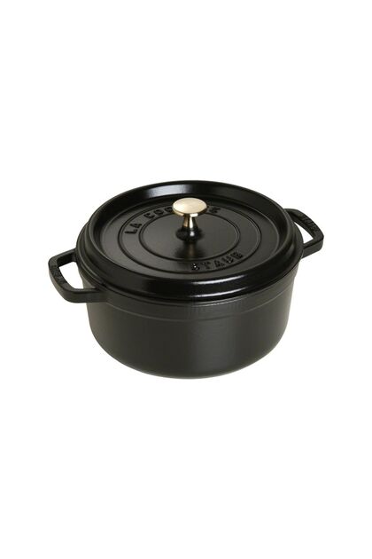 Cast iron Cocotte cooking pot, 24 cm/3,8L, Black -