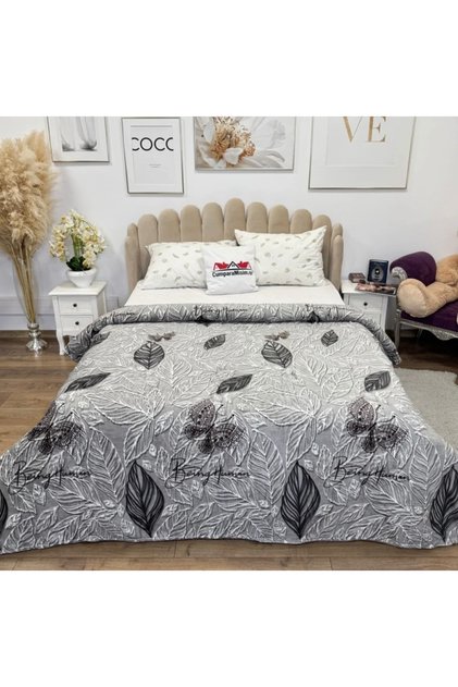 Pătură Cocolino frunze gri 200×230 cm