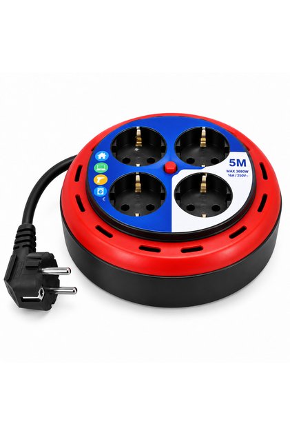 Prelungitor electric, 5 m, 4 prize, standard european, cablu inclus