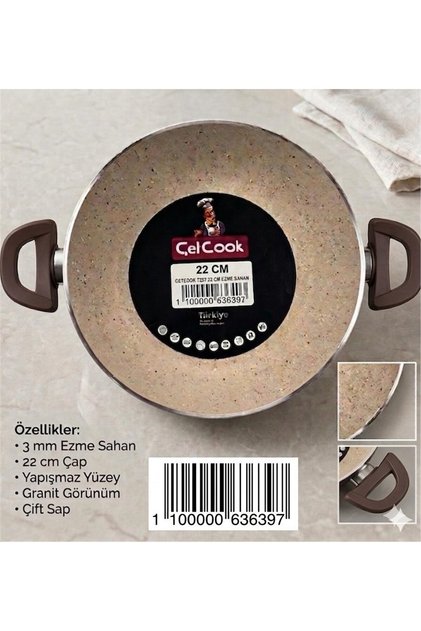 Çetcook T257 22 cm Crushing Pan