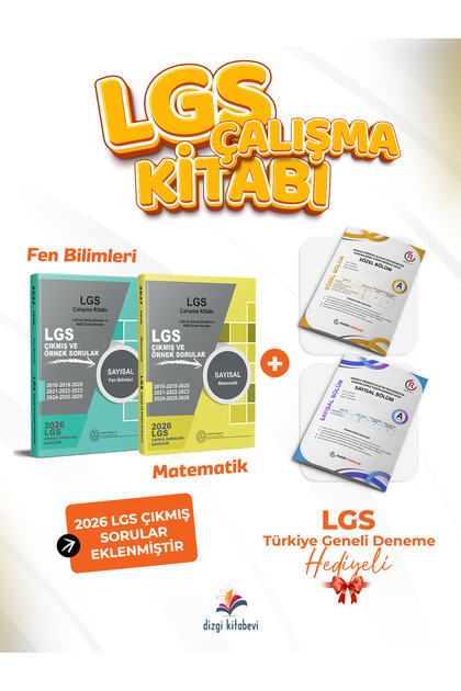 Dizgi Kitap 2027 8. Sınıf LGS Çıkmış Sorular ve MEB Örnek Soruları