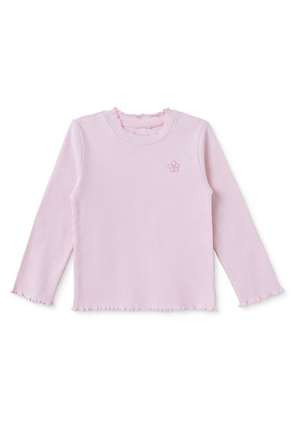 HelloBaby Kız Bebek Tişört Çiçek Baskılı Bisiklet Yaka Long Sleeve