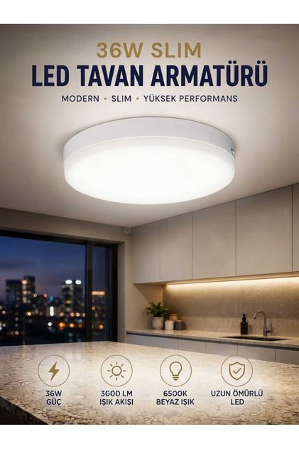 Sıva Üstü Led 36w Led Panel BEYAZ (Yuvarlak)