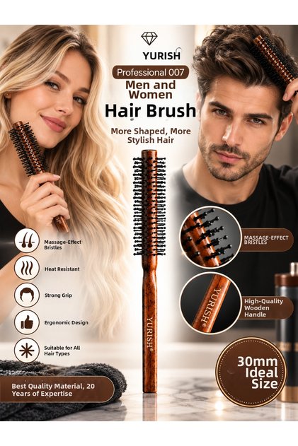 Professional 007 Fine Blow-Dry Heat Resistant Hair Brush for Men and Women