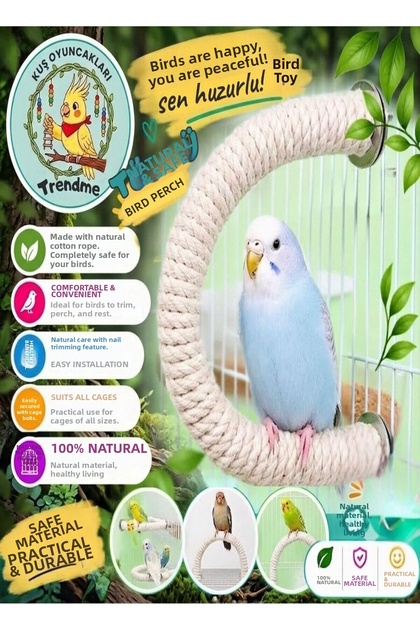Trendme Tırnak Törpeli U Birdbone مع حبل قطني