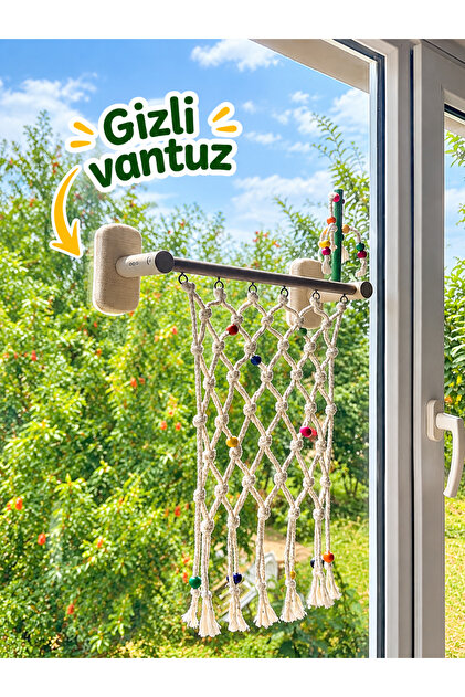 Glass Front Climbing Area with 4 Suction Cups and Bird Toy