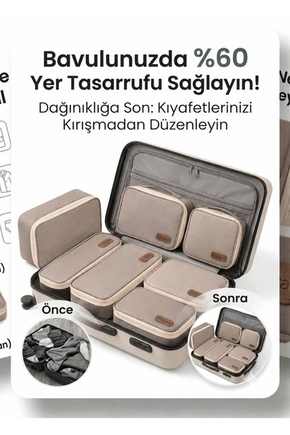 4'lü Organizer Seti Gül Kurusu + Gözlük Kılıfı + Taşıma Çantası