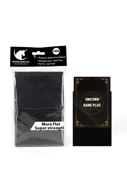 Black 100PCS 66x91mm Matte Standard Size Card Sleeves TCG Trading Cards Protector For Tarot Shield B