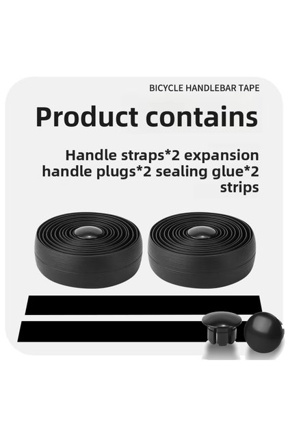 black Anti-Slip NBR Soft Bicycle Handlebar Tape Waterproof Road Bike Shock Absorption Bicycle Handle