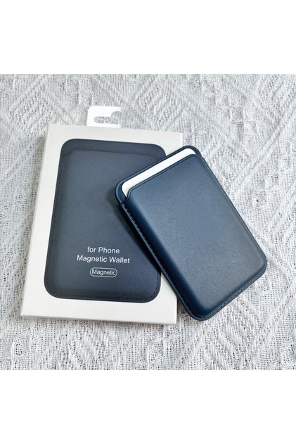 Navy blue For Magsafe Leather Wallet For iPhone 16 12 13 14 15 17 Pro Max Plus Magnetic Card Holder