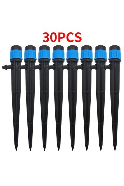 30Pcs 30pcs Adjustable 360° Sprinkler Nozzles for Garden and Greenhouse Watering - 4/7mm Hose Connec