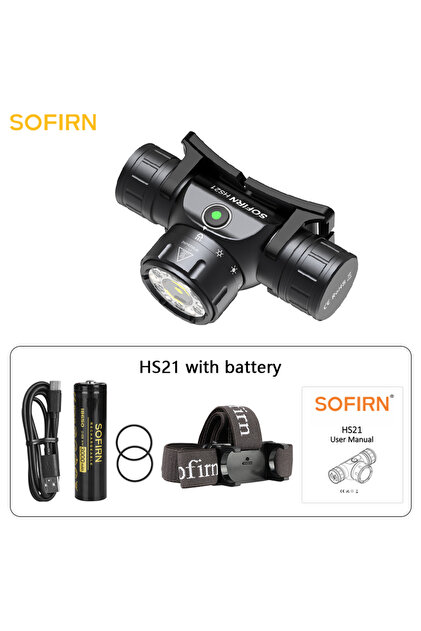 with 18650 battery Sofirn HS21 SFT40 LED 2000lm Red Headlamp 18650 USB C Rechargeable Flashlight Pow