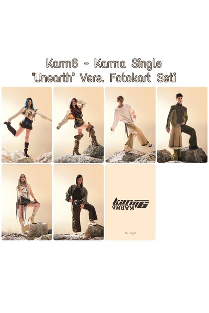 Karm6 fotokart seti Karm6 Karma Single "Unearth" Vers. Fotokart Seti