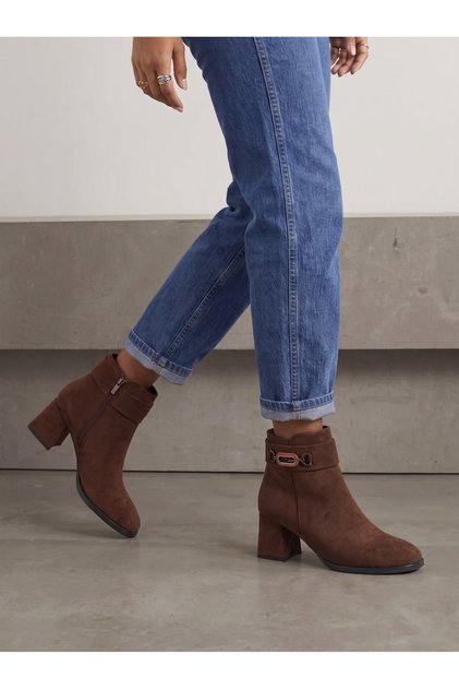 Astra Aria Women's Heeled Boots 00121862 Brown Suede