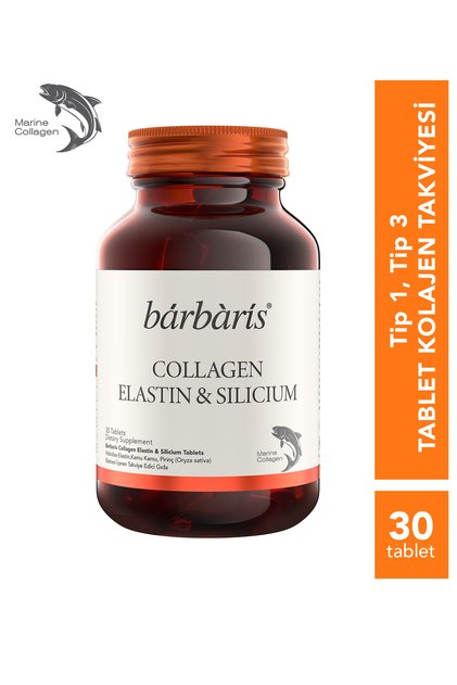 Collagen Elastin & Silicium - 30 Tablet - Hidrolize Kolajen (Tip1-3), Hidrolize Elastin, Silisyum, Kamu Kamu, Pirinç Ekstresi İçeren Takviye Edici Gıda
