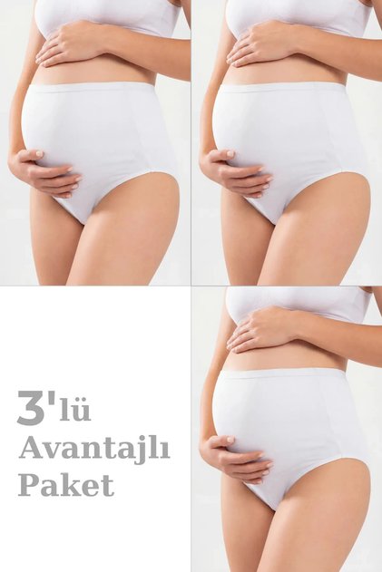 # Maternity 3-Pack Women's Cotton Lycra High Waist Maternity Panties Flexible Comfortable Fabric