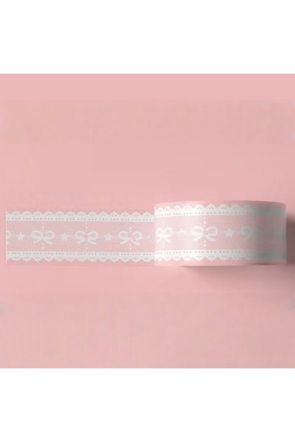 1Roll Lace Tape 100M/Roll Bow Lace Transparent Tape,insFeng Festival Gift Box Packaging Tape,DIY Gif