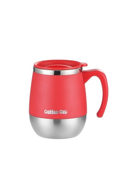 Red 500ML Stainless Steel Vacuum Insulated Coffee Cup with Lid, Dual Wall Cold Hot Drink Thermos,Hom
