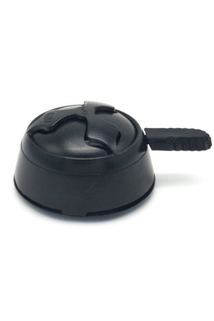 Black Hookah Shisha Charcoal Holder with Lid Aluminum Tobacco Heater Silver Metal Screen Heat Device