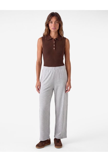 Yan Cepli Dikiş Detaylı Barrel Fit Eşofman Altı