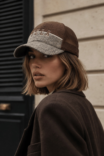 VENTURA Koyu Kahve Baseball Cap Nakışlı Unisex Şapka