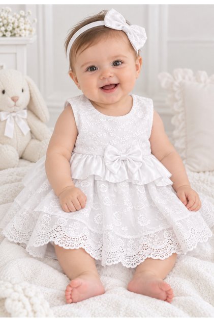 Baby Girl Mevlüt Dress Special Occasion Outfit Satin Lace Baby Gift Set
