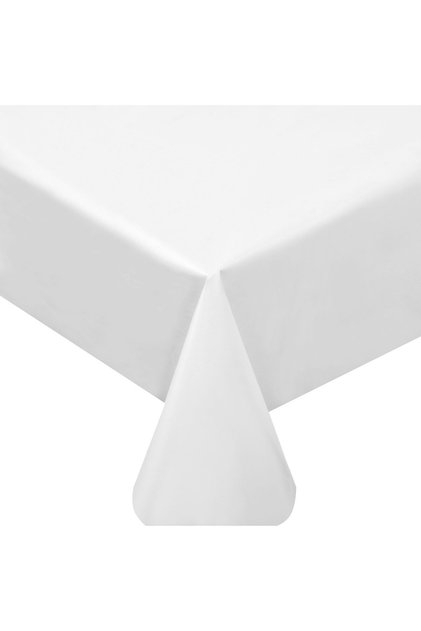 Fata de Masa Alba de Plastic 137x274cm - Fete Monocolore Unica, Bucatarie