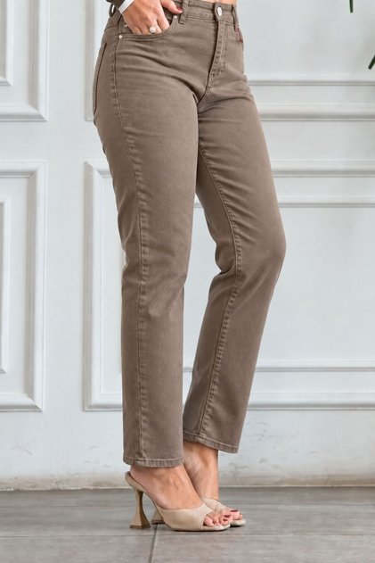 High Waist Lycra Mom Jean