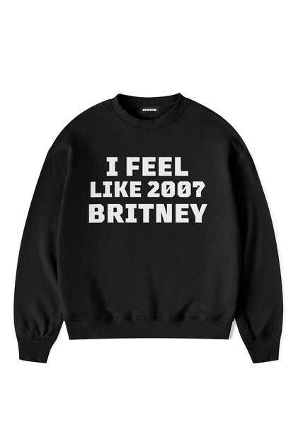 Britney 2007 Printed Oversize Crew Neck Unisex Sweatshirt