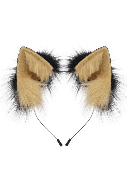 Blacktuo Handmade Faux Fur Animal Ears Headband Furry Cat Fox Ear Hairhoop Headwear Costume Accessor
